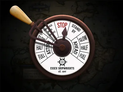 Ships Telegraph brass essex glass handle icon illustration light map mark metal shadow ship telegraph wood