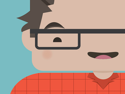 Illustration cute glasses happy illustration people plad positive