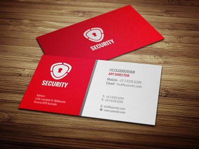 OSecurity Business cards brand buisness cards business gray key logo red security