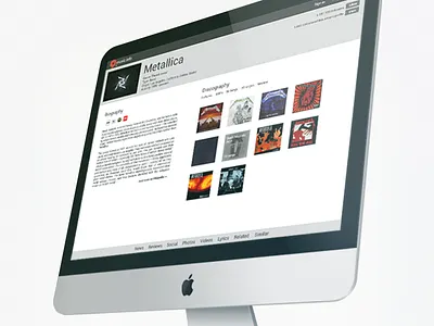 Music Info website prototyping brainstorming concept graphic design minimal music info photoshop prototype psd simple ui ux visual design website