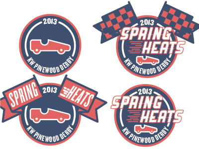 Spring Heats 3 & 4 derby logo pinewood vector