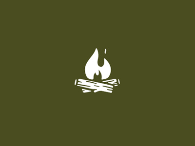 Campfire California branding campfire fire icon illustration logs