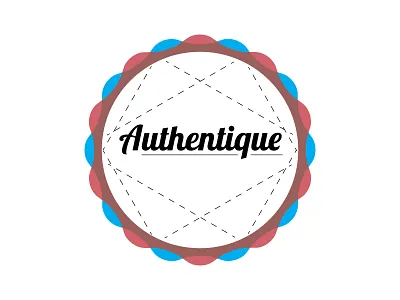 Authentique branding logo stamp