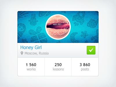 User profile avatar cover profile statistics stats user