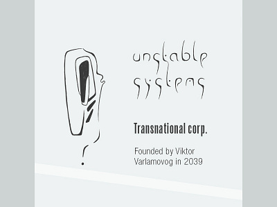 Unstable Systems 2039 branding design drawing future logo nonsense play systems unstable