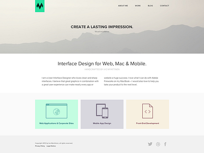 Portfolio 2013 clean flat portfolio ui website