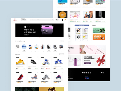 🛍️Xtreme store - website ads cart checkout credit delivery design desktop items offers online product search shopping ui ux visa webapp website