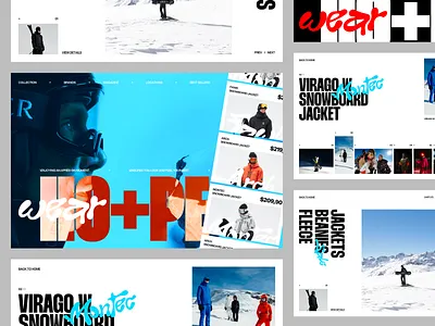 Hope Wear - Ski, Snowboard, Outdoor Gear Ecommerce branding fashion landing page marketplace minimal online shop outdoor sport ui ui design uiux wear web design website