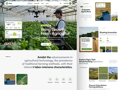 Sirgo - Agriculture Technology Company agancy agriculture agritech biotech company elementor farmer harvest landing page plant platform product startup technology ui webflow website wordpress