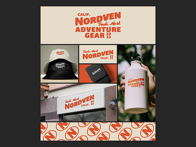 Nordven Adventure Gear Branding adventure adventure branding brand brand identity branding branding work custom branding graphic design identity logo logo brand logo branding logo work outdoor branding outdoor identity product vintage visual visual branding visual identity