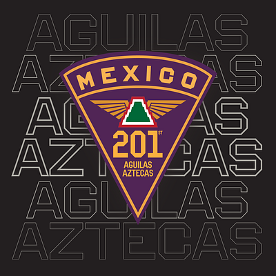 Aguilas Aztecas aguilas air force aztecas branding logo mexico military patch