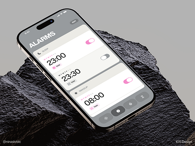 Alarm - Mobile App Concept alarm app clock dashboard interface meditation mobile app schedule sleep sounds tracking ui ux wake up