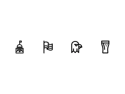 The American Collection america beer building eagle flag icon icons