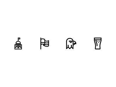 The American Collection america beer building eagle flag icon icons