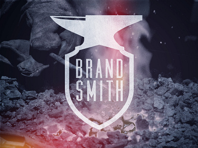 Brandsmith Branding anvil blacksmith branding grungy logo