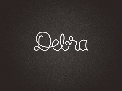 Debra australia branding corporate identity cursive custom type debra design agency gold coast lettering logo logo design matt vergotis verg verg advertising