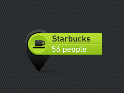 Pin Icon coffee cup green icon map pin symbol