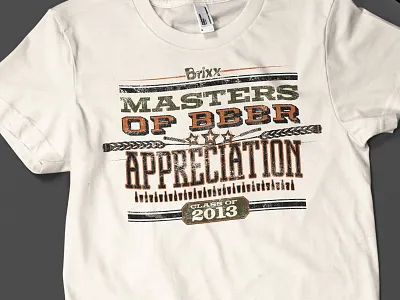 MBA at Brixx University 3 color graphic design knoxville screen printing silk screening t shirt tennessee tn