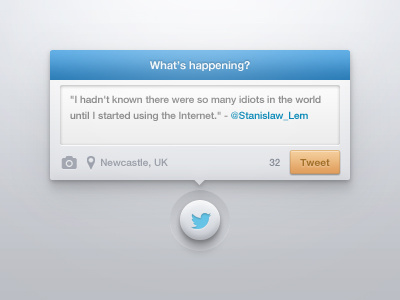 Twitter Widget tweet twitter ui user interface widget