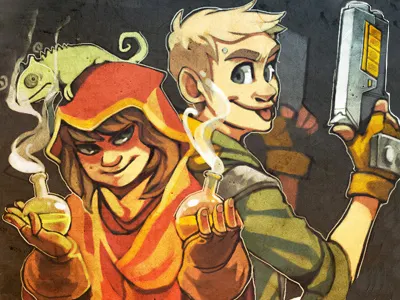 Couples Who Game Together illustration paintchat painting pchat rpg