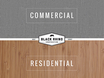 Black Rhino Landing Page ui ux web