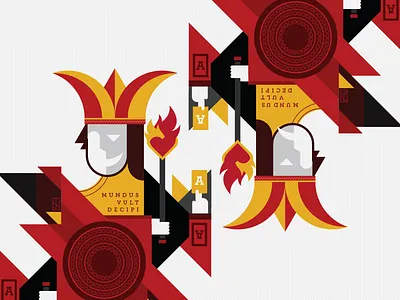 Red Joker cards deck joker red