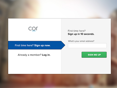 Signup / Login flow for Cor cor fitness login proxima nova registration signup wellness