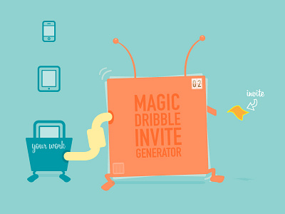 Invite generator dribbble illustration invite invites