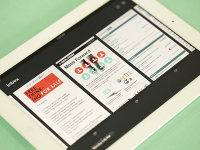 Visual Email app client email inbox ipad ui ux visual
