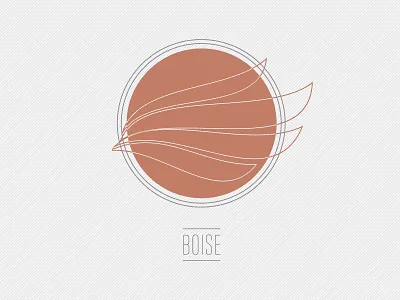 State Capitol Badge Project badge boise circle idaho lines margaret haag nike red vintage