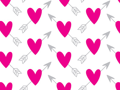 Valentine's Day Pattern arrow heart illustration pattern valentine valentines day