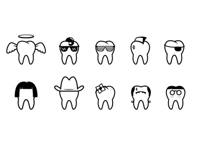 Teeth Personas characters illustration teeth