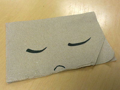 Sadkin illustration napkin sad