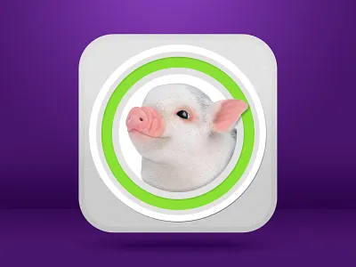 App Icon app green grey icon iphone pig purple