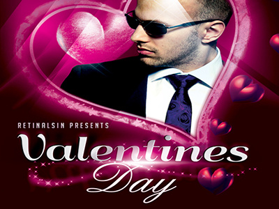 PSD Valentines Day Flyer Template 3d abstract celebration club dance disco dj event flyer heart hearts lights love lovely lover music nightclub party flyer pink poster purple valentine valentine flyer valentines day valentines day poster