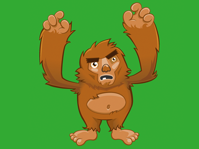 Bigfoot big foot character illustration illustrator vector yeti