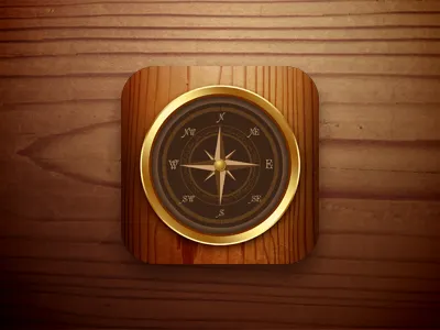 Mecca Icon apps brown compass gold hlp icon ios islam mecca sunbzy wood