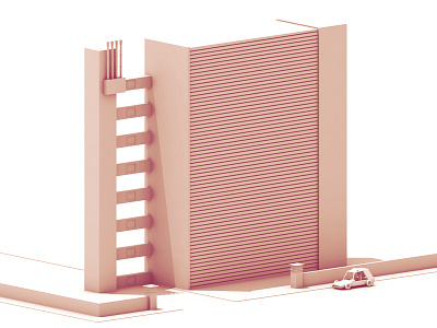 Balfron Tower 4d arch architecture balfron tower block brutalism brutalist brutalist architecture building c4d car cinema city concrete london low poly lowpoly modern modernist style tower uk urban