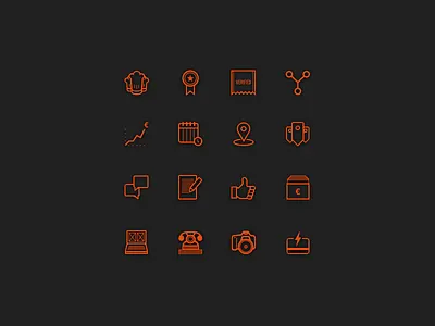 Icon set chef cooking icons pixel restaurant