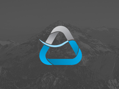 Fight to Breathe Logo adventure asbestos blue brandmark grey logo mountain mt aconcagua ngo not for profit