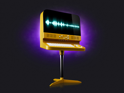 Player teaser#2 computer editor icon innovation metall music player purple sound teaser yellow