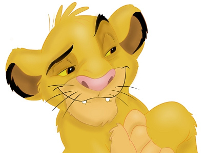 Simba. art cartoon disnet fan jungle king lion lions simba the toon toons walt zoo