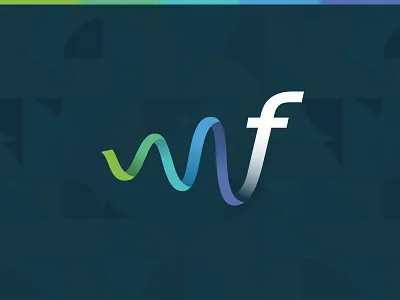 Flonomics Logo blue f graph green logo pattern purple wave