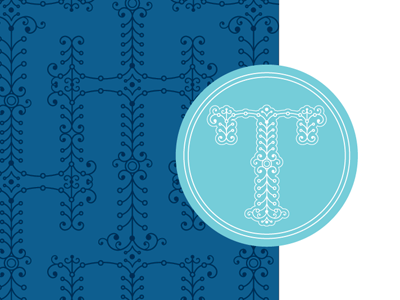 T Pattern branding letter logo monogram pattern