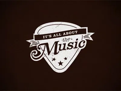 Music Badge badge guitar logo music nashville stars typography