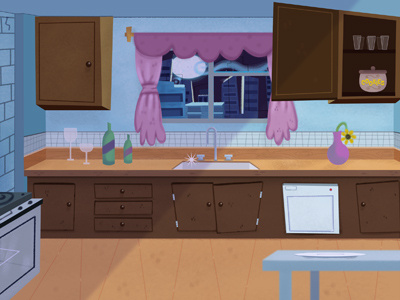 Kitchen art concept art design illustration