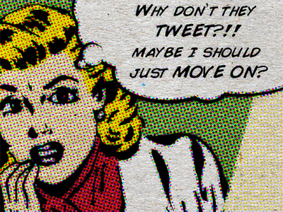 Why Don't They Tweet illustration infographic retro texture twitter vintage