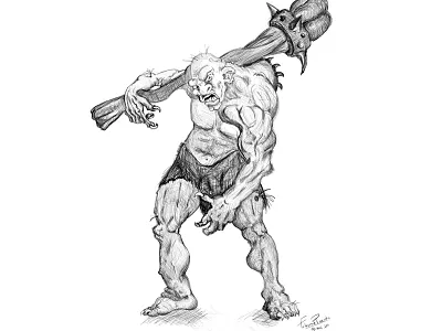 The Troll bamboo draw illustration monster pen photoshop troll wacom
