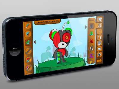 Boomy Bear iPhone Game design boomy bear boomy bear character design colors design game iphone ui ui design