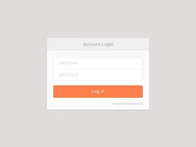 Account Login Form clean flat form interface log in login form minimal sign in ui user interface